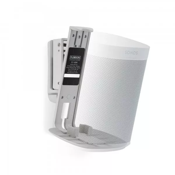 White Flexson Wall Mount for Sonos One and Sonos PLAY:1 
