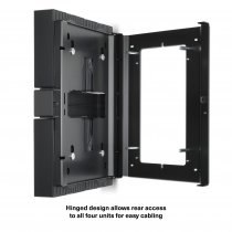 Wall Mount for 4 Sonos Amps - Black