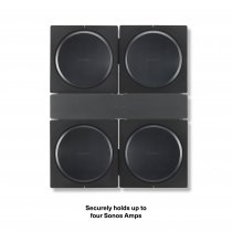 Wall Mount for 4 Sonos Amps - Black