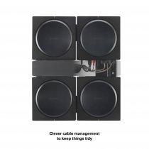 Wall Mount for 4 Sonos Amps - Black