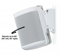 Two Sonos ONE Speakers + Two Wall Mounts for Sonos One, Play:1 WHT
