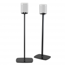 Two Sonos ONE Speakers + Two Floor Stands for Sonos One, Play:1 BLK