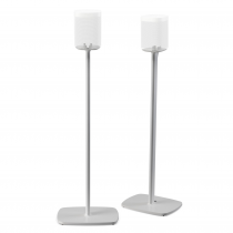 Two Sonos ONE Speakers + Two Floor Stands for Sonos One, Play:1 WHT