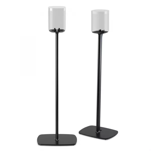 knap Rå Unravel Two Sonos ONE SL Speakers + Two Floor Stand for Sonos One SL BLK | Flexson